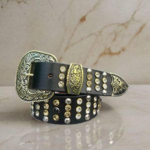 HideHouse Men Black Genuine Leather Belt