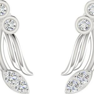 avsar White Gold 18kt Diamond Stud Earring
