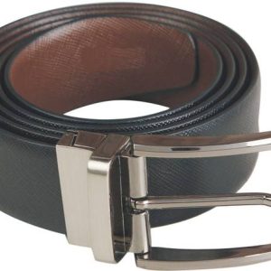 Komto Men Formal Brown Genuine Leather Reversible Belt