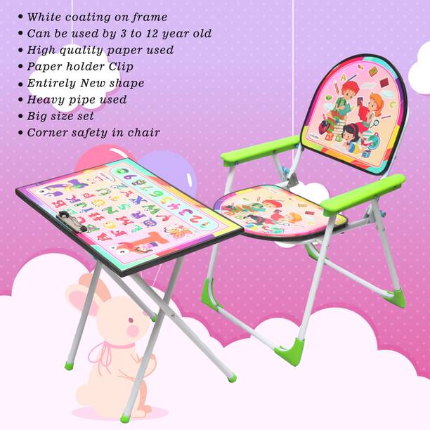 Demya king of steel study table chair Desk Pink For use...