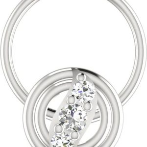 avsar Shreya 18kt Diamond White Gold Nose Wire