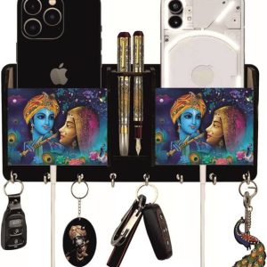 CW Crafts World Wooden Printed Krishna Key Holder With ...