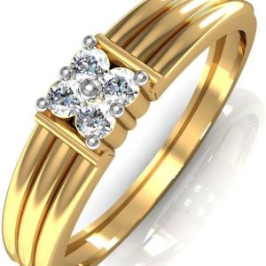 avsar Gujarati 18kt Diamond Yellow Gold ring