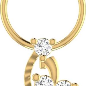 avsar Shambhavi 18kt Diamond Yellow Gold Nose Wire