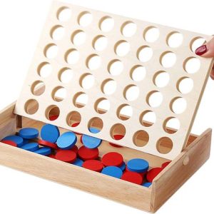 KNK Infotain WoodenConnect 4 Strategy Board Game Travel...