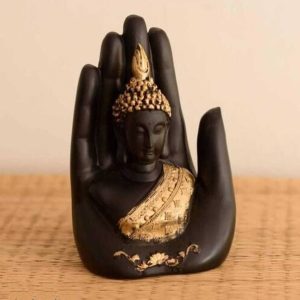 YuviKrissh Polyresin Handcrafted Hand Buddha/Palm Buddh...