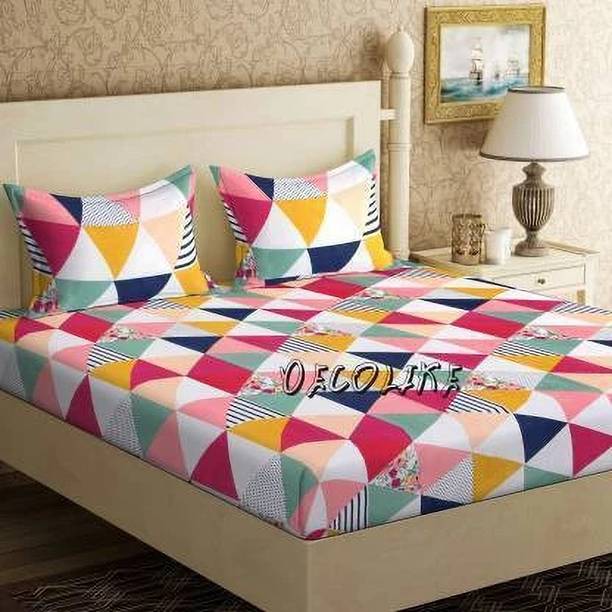 decolike 144 TC Microfiber Double Printed Flat Bedsheet