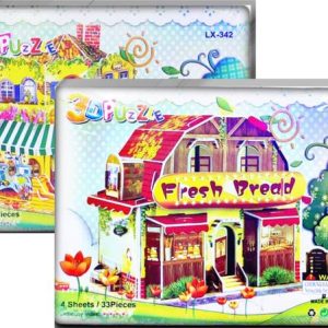 TOYRIX 3D Puzzle Jigsaw House for kids Pack of 2 Game M...