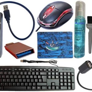 ANJO Wired Keyboard-Wired Mouse-Pad-USB Hub 3.0-Cleanin...