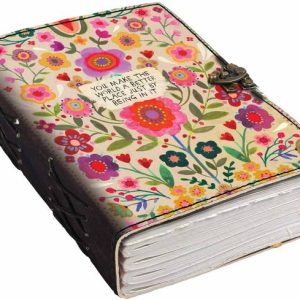 DI-KRAFT Printed Designer leather cover Diary with Lock...
