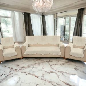 WiseHome Polycotton Floral 3+2 Seater Sofa Cover