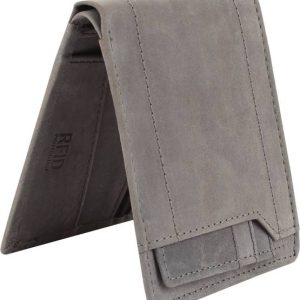 Tree Wood Boys Trendy, Formal, Casual Grey Genuine Leather RFID ...