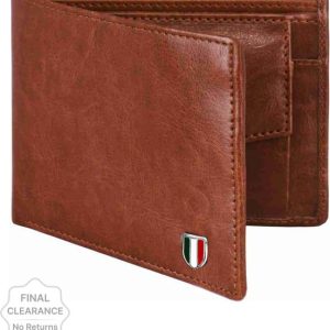 TAQWA Men Casual Tan Artificial Leather, Genuine Leather Wall...