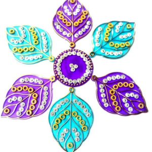 TANISHKA CREATIONS 20 cm Acrylic Rangoli Design For Diw...