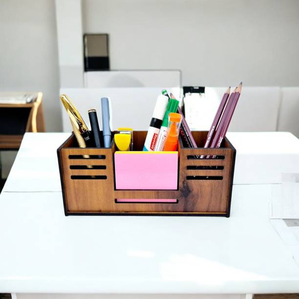 Giftingcare 4 Compartments Wooden Multipurpose Statione...