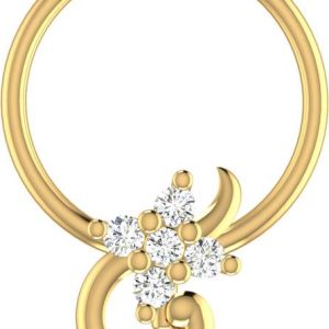 avsar Jui 18kt Diamond Yellow Gold Nose Wire