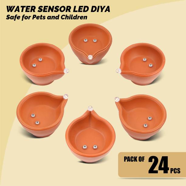 SLYKA Plastic LED Diyas with water Sensing Technology, ...