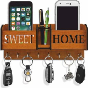 APS Art Plus Store Sweet Home Wooden Key Holder With mo...