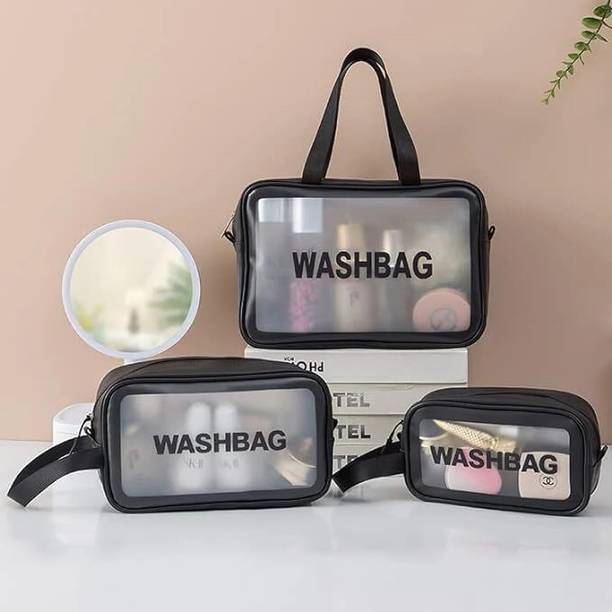 Gadhiyashopping Toiletry Bag, Wash Bag Cosmetic Bag (Bl...