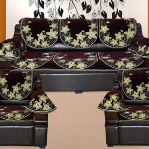 shopgallery Chenille Geometric 3+1+1 Seater Sofa Cover