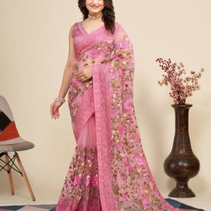 Sasta Bazar Embroidered Bollywood Net Saree