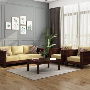 Utkarsh Premium Sheesham Wooden 5 Seater Sofa for Livin...