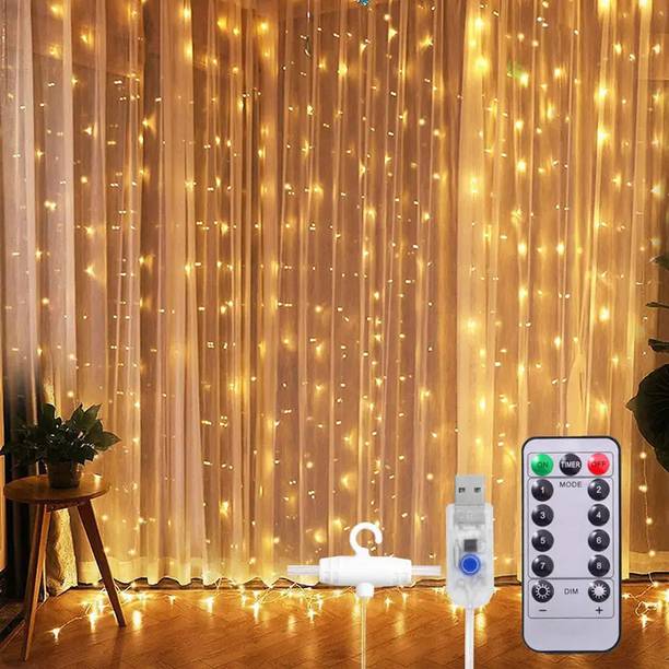 TechPride 300 LEDs 3 m Yellow Flickering String Rice Li...