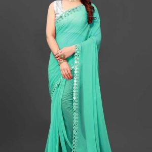 Vivan Fab Embellished Bollywood Georgette Saree