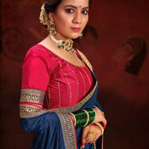Sareemall Embellished Bollywood Silk Blend Saree