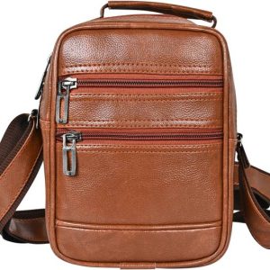 Pramadda Pure Luxury Tan Men & Women Sling Bag - Medium GLOSS Chest Slinger ...