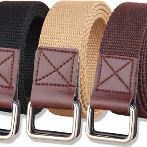 ZORO Men Casual Gold, Black, Brown Canvas Belt