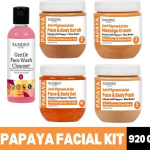Sundra Secret Herbal Papaya Facial Kit Combo 920g (Mass...