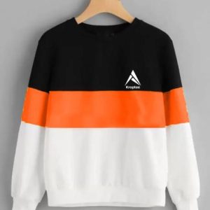 Kroptee Men Colorblock Round Neck Pure Cotton Multicolor T-Shir...