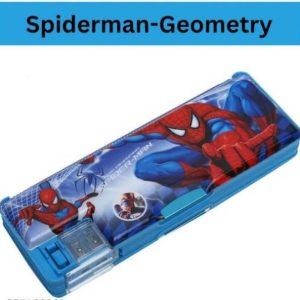 knob Spidermen Pencil Box with Calculator & Dual Sharpe...