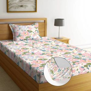 Moonroof 244 TC Cotton Single Printed Fitted (Elastic) ...