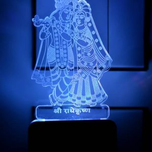 Casakart Radha Krishna 3D Illusion LED Light Night Ligh...