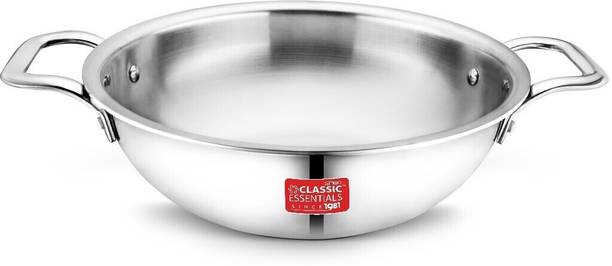 Classic Essentials Triply Kadhai, 3 Layer Stainless Ste...