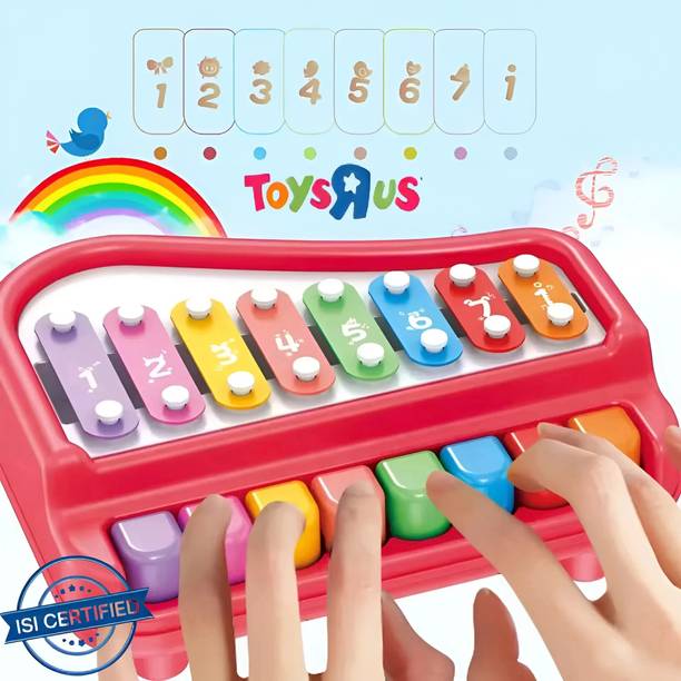 Toys R Us Bruin 2 in 1 Baby Piano Xylophone Toy 8 Multi...