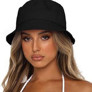 poshing Cotton Foldable Bucket Beach Sun Hat