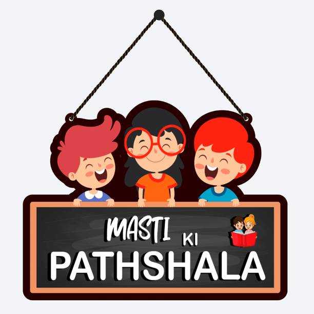 Home Delight Masti Ki Pathshala Wooden Wall Hanging Ide...