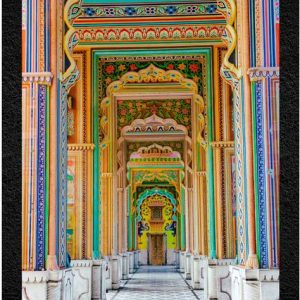 WALL PROFILE Wall Profile "Multicolored Temple Hallway ...
