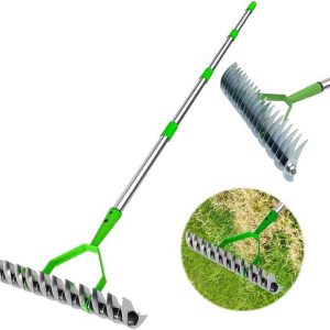 SERPLEX HASTHIP Thatch Rake Dual Edge Lawn Dethatcher G...