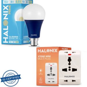 HALONIX 15 W, 8 W, 0.5 W Basic Round B22 LED Bulb