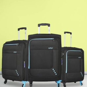 SAFARI Soft Body Set of 3 Luggage 4 Wheels - STAR Set of 3 (Sm...