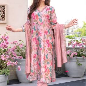 Divastri Women Viscose Rayon Kurta Pant Dupatta Set