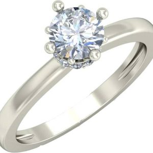 avsar AVR844WB 14kt Cubic Zirconia White Gold ring