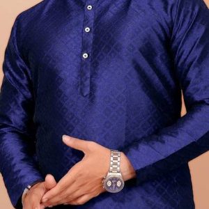 ANREX Men Self Design Jacquard Straight Kurta