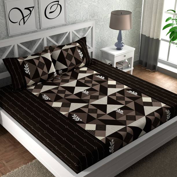 CG Homes 180 TC Cotton Double Printed Flat Bedsheet