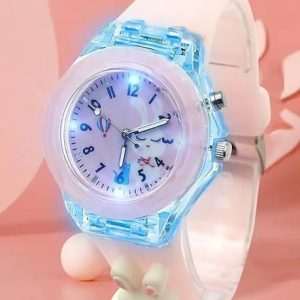 Quano 3D Cartoon Kids Analog Watch with LED Luminous 7 Multic...