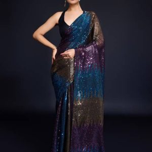 Clemira Embroidered Bollywood Georgette Saree